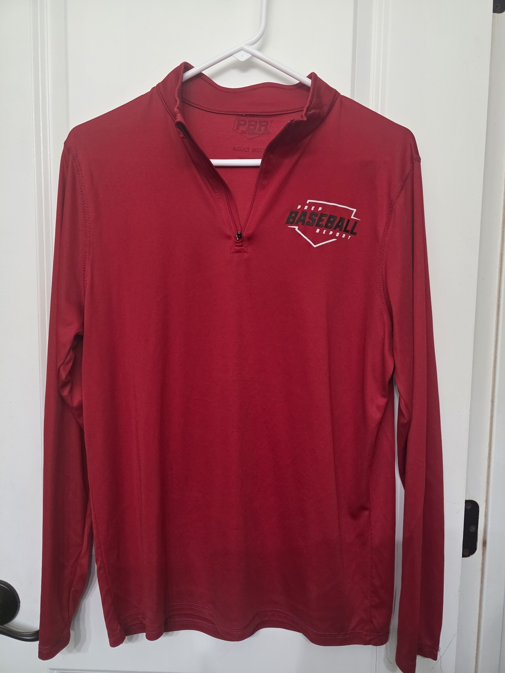 PBR Red Men's Long-Sleeve Quarter-Zip Baseball Top
